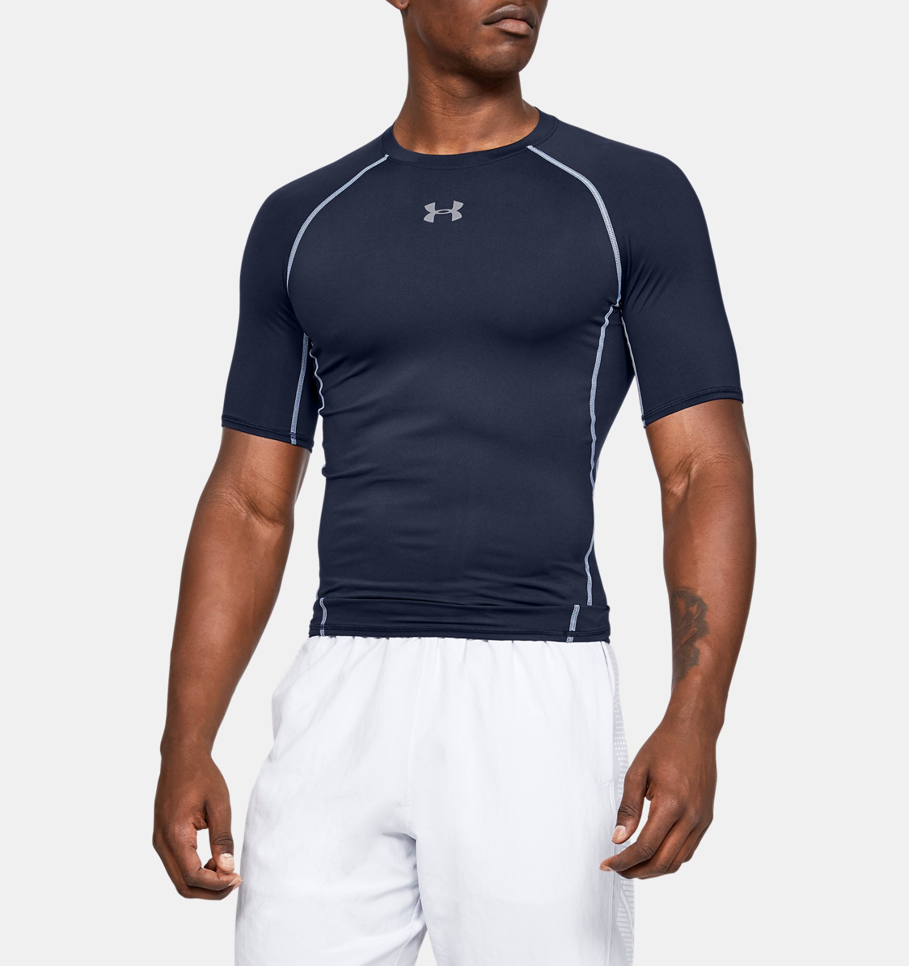 Marathon Red New Under Armour UA Men's HeatGear Compression Short Sleeve Shirt 